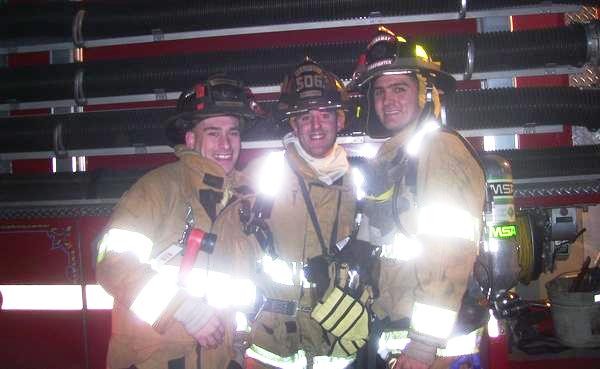 Evan, Billy, & Glen after structure fire 12A Park Place.